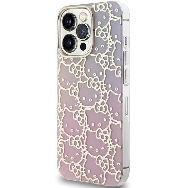 Hello Kitty HKHCP15LHCHPEP iPhone 15 Pro 6.1&quot; różowy/pink hardcase IML Gradient Electrop Crowded Kitty Head