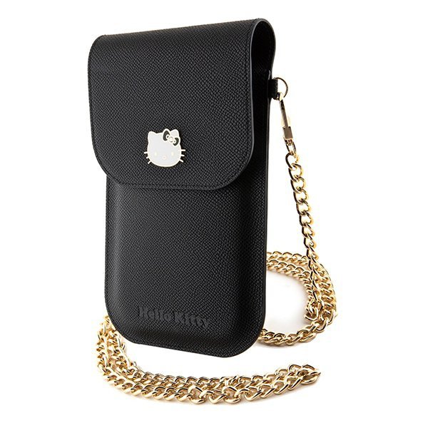Hello Kitty Torebka HKOWBPGHDLMK czarny/black Leather Metal Logo Chain