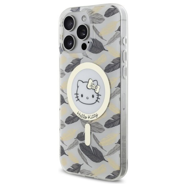 Hello Kitty HKHMP16XHGLEH iPhone 16 Pro  Max 6.9&quot; biały/white hardcase IML Golden Leaves MagSafe