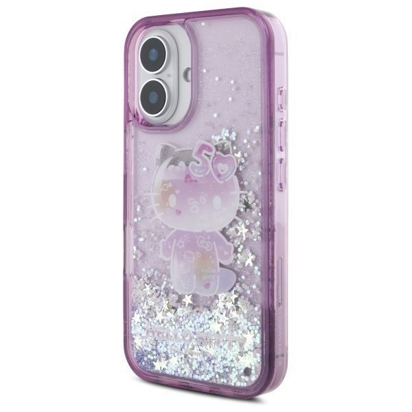 Hello Kitty HKHCP16SL50PPU iPhone 16     6.1&quot; fioletowy/purple hardcase Liquid Glitter 50TH Anniversary Party