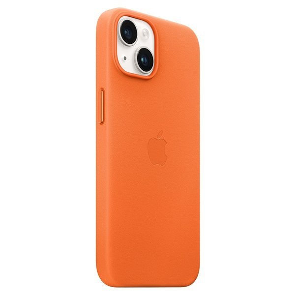 Etui Apple MPPF3ZM/A iPhone 14 Plus / 15 Plus 6.7&quot; pomarańczowy/orange Leather Case MagSafe