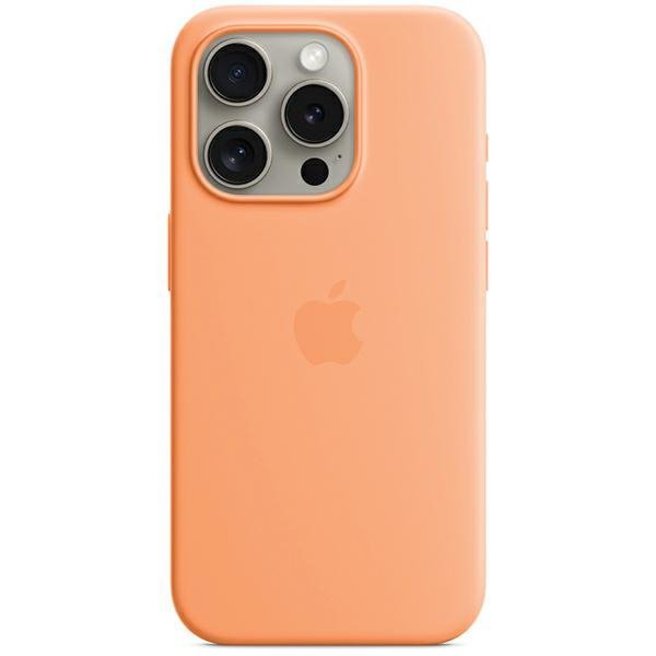 Etui Apple MT1W3ZM/A iPhone 15 Pro Max 6.7&quot; MagSafe pomarańczowy/orange sorbet Silicone Case