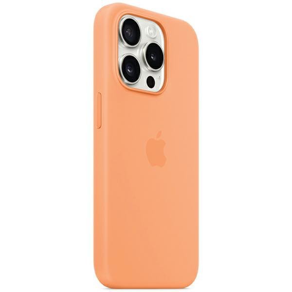 Etui Apple MT1H3ZM/A iPhone 15 Pro 6.1&quot; MagSafe pomarańczowy/orange sorbet Silicone Case