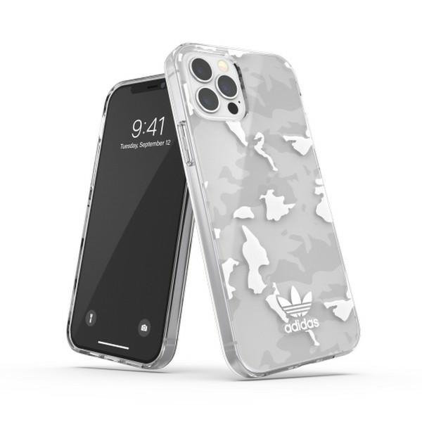 Adidas OR SnapCase Camo iPhone 12/12 Proprzezroczysty/biały 43705