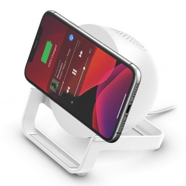 Belkin ład. indukcyjna+głośnik 10Wbiały/white AUF001VFWH