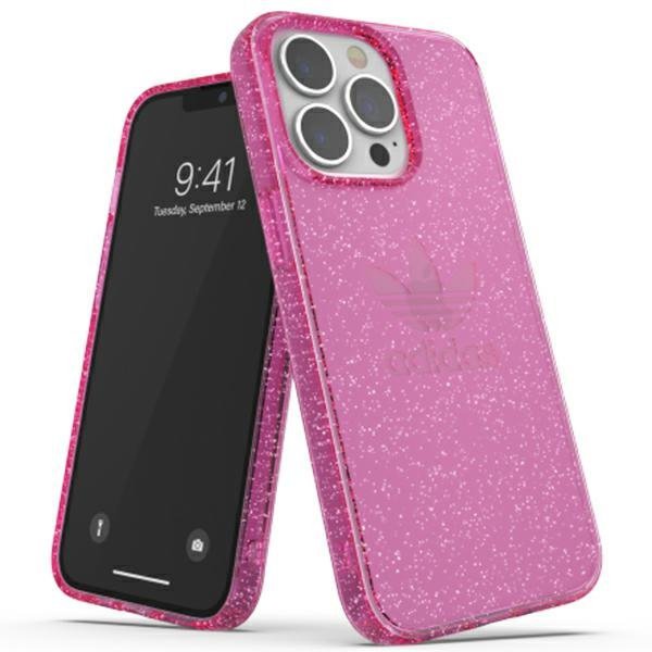 Adidas OR Protective iPhone 13 Pro / 13 6,1&quot; Clear Case Glitter różowy/pink 47121