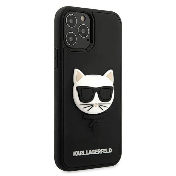 Karl Lagerfeld KLHCP12MCH3DBK iPhone 12 /12 Pro 6,1&quot; czarny/black hardcase 3D Rubber Choupette