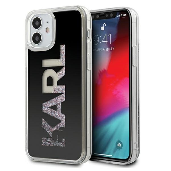 Karl Lagerfeld KLHCP12SKLMLBK iPhone 12 mini 5,4&quot; czarny/black hardcase Karl Logo Glitter