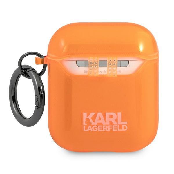 Karl Lagerfeld KLA2UCHFO AirPods 1/2 cover pomarańczowy/orange Choupette