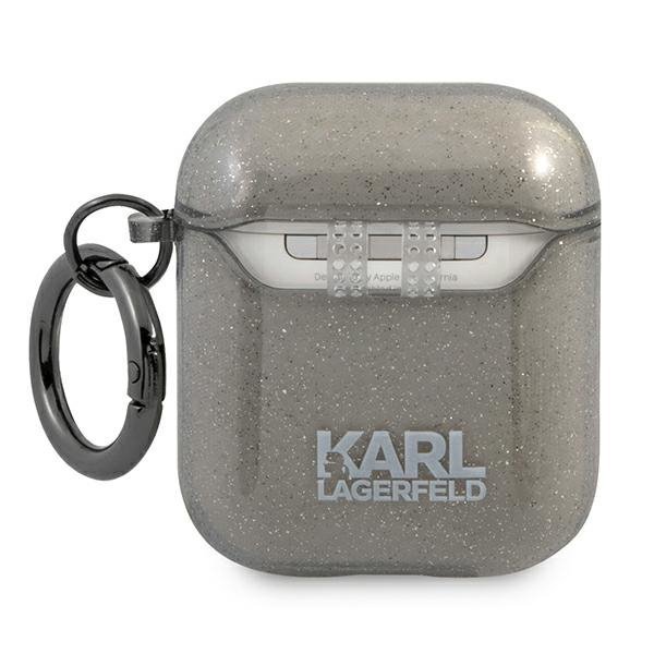 Karl Lagerfeld KLA2UCHGK AirPods 1/2 cover czarny/black Glitter Choupette
