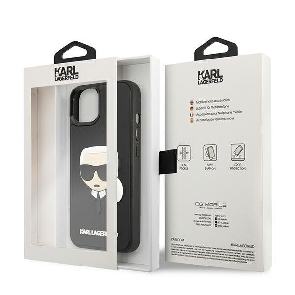 Karl Lagerfeld KLHCP13SKH3DBK iPhone 13 mini 5,4&quot; czarny/black hardcase 3D Rubber Karl`s Head
