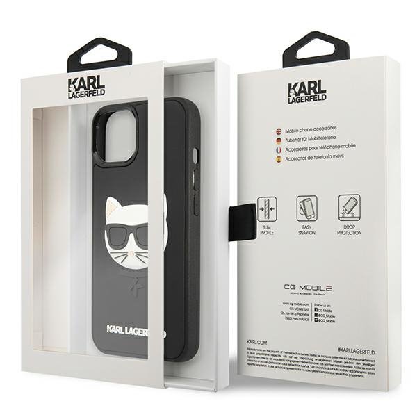 Karl Lagerfeld KLHCP13SCH3DBK 13 mini 5,4&quot; czarny/black hardcase 3D Rubber Choupette