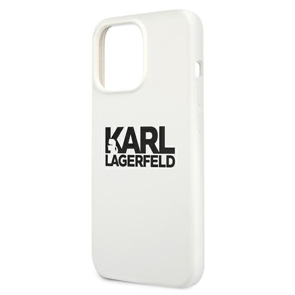 Karl Lagerfeld KLHCP13LSLKLWH iPhone 13 Pro / 13 6,1&quot; Silicone Stack Logo biały/white