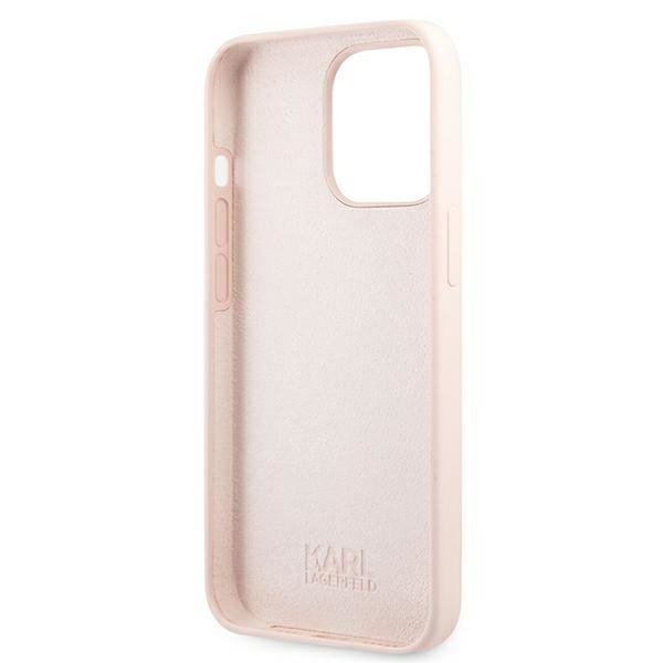 Karl Lagerfeld KLHMP13LSSKCI iPhone 13 Pro  / 13 6,1&quot; hardcase jasnoróżowy/light pink Silicone Ikonik Karl & Choupette Mags