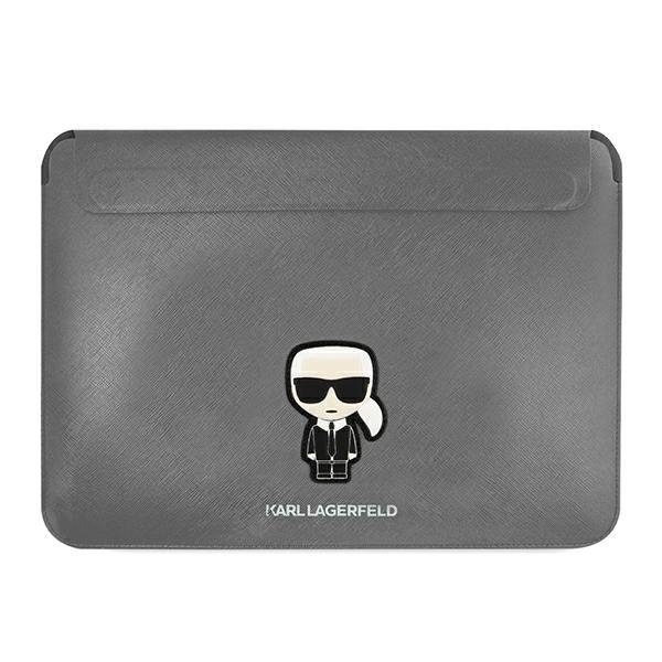 Karl Lagerfeld Sleeve KLCS14PISFG 14&quot; srebrny/silver Saffiano Ikonik Karl