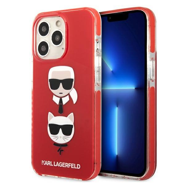 Karl Lagerfeld KLHCP13LTPE2TR iPhone 13Pro / 13 6,1&quot; hardcase czerwony/red Karl&Choupette Head