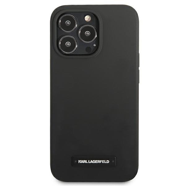 Karl Lagerfeld KLHCP13XSLMP1K iPhone 13 Pro Max 6,7&quot; hardcase czarny/black Silicone Plaque