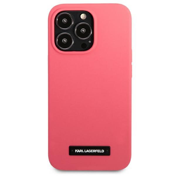 Karl Lagerfeld KLHCP13XSLMP1PI iPhone 13 Pro Max 6,7&quot; hardcase fuksja/fuchsia Silicone Plaque