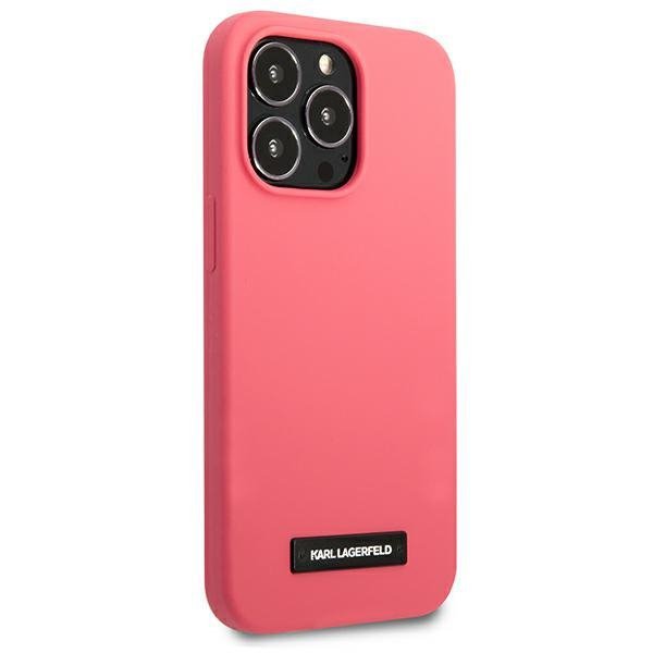 Karl Lagerfeld KLHCP13XSLMP1PI iPhone 13 Pro Max 6,7&quot; hardcase fuksja/fuchsia Silicone Plaque
