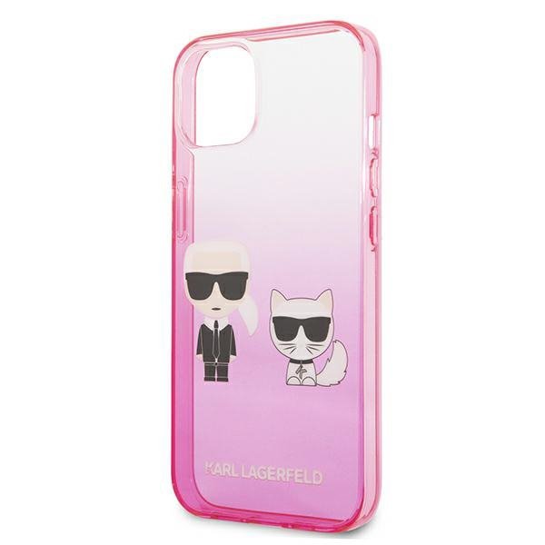 Karl Lagerfeld KLHCP13STGKCP iPhone 13mini 5,4&quot; hardcase różowy/pink Gradient Ikonik Karl & Choupette
