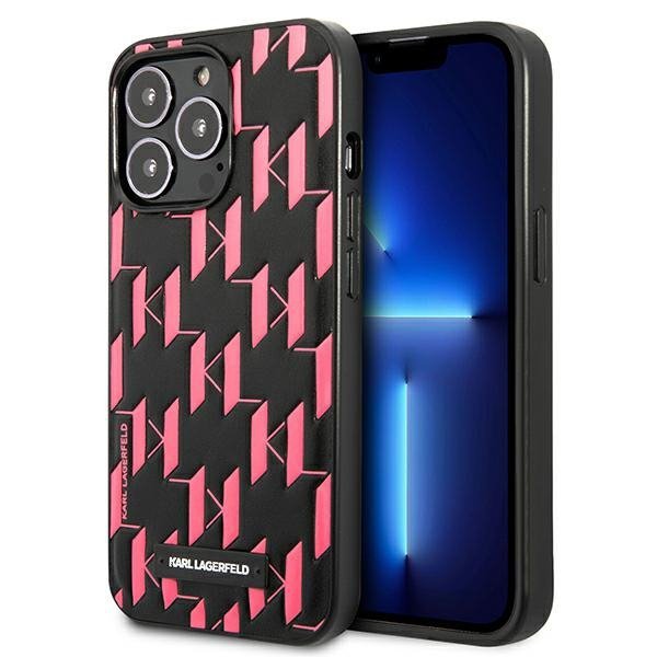 Karl Lagerfeld KLHCP13XMNMP1P iPhone 13 Pro Max 6,7&quot; hardcase różowy/pink Monogram Plaque