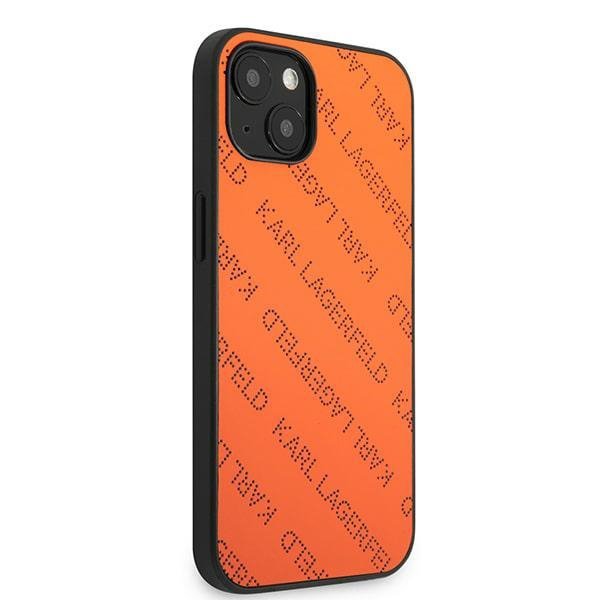 Karl Lagerfeld KLHCP13SPTLO iPhone 13 mini 5,4&quot; hardcase pomarańczowy/orange Perforated Allover
