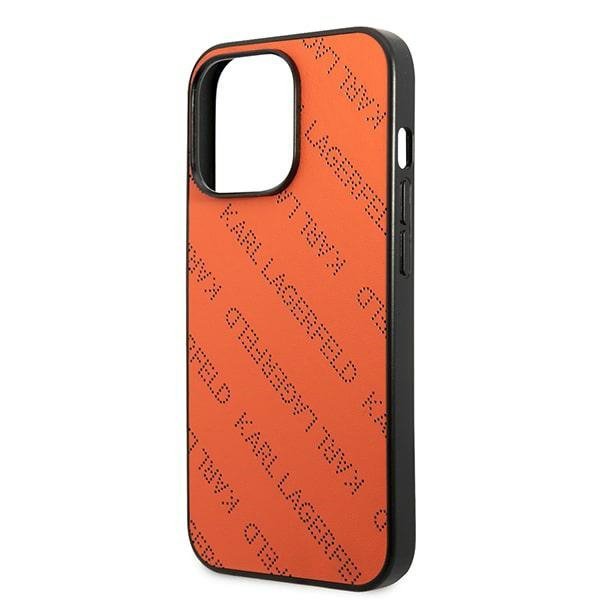 Karl Lagerfeld KLHCP13LPTLO iPhone 13Pro / 13 6,1&quot; hardcase pomarańczowy/orange Perforated Allover