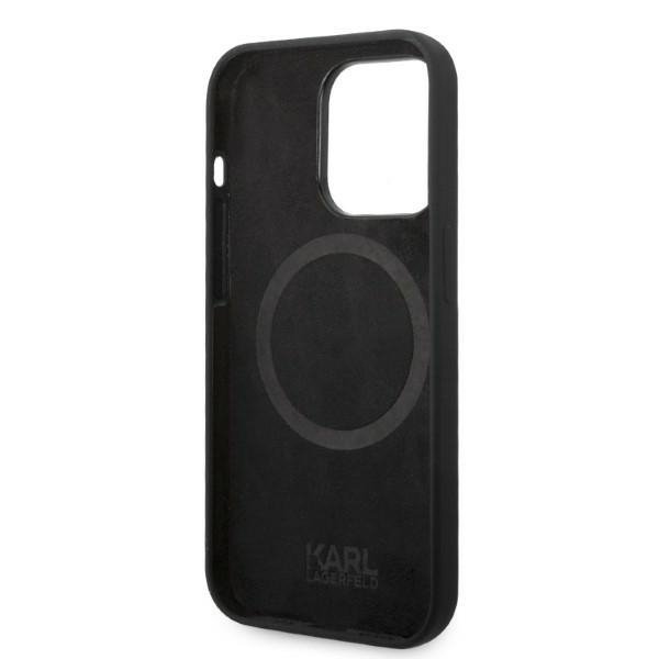 Karl Lagerfeld KLHMP14LSSKCK iPhone 14Pro 6,1&quot; hardcase czarny/black Liquid Silicone Karl & Choupette Magsafe