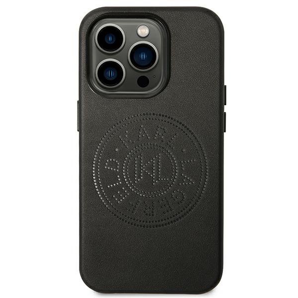 Karl Lagerfeld KLHCP14XFWHK iPhone 14Pro Max 6,7&quot; hardcase czarny/black Leather Perforated Logo