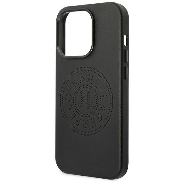 Karl Lagerfeld KLHCP14XFWHK iPhone 14Pro Max 6,7&quot; hardcase czarny/black Leather Perforated Logo