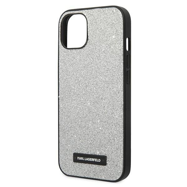 Karl Lagerfeld KLHCP14MG2ELS iPhone 14 Plus / 15 Plus 6,7&quot; hardcase srebrny/silver Glitter Plaque Logo