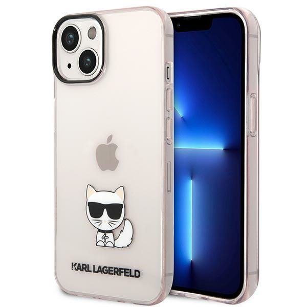 Karl Lagerfeld KLHCP14MCTTRI iPhone 14 Plus / 15 Plus 6,7&quot; hardcase różowy/pink Transparent Choupette Body