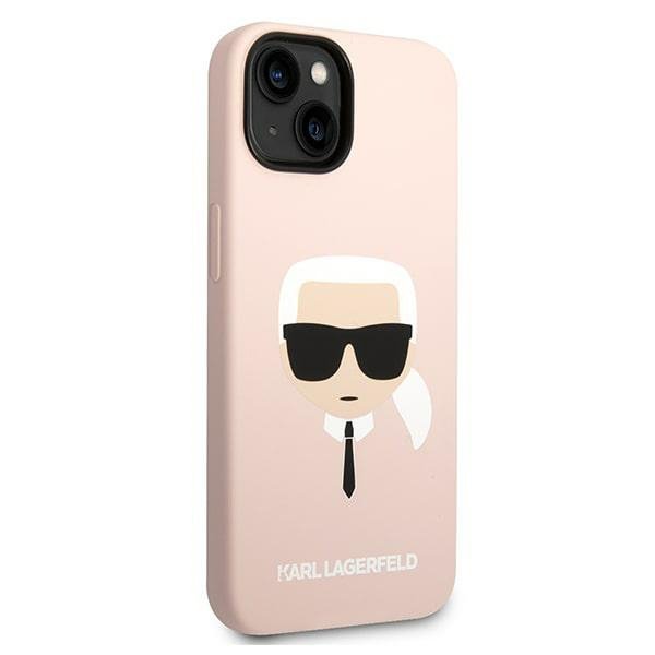 Karl Lagerfeld KLHCP14SSLKHLP iPhone 14 / 15 / 13 6,1&quot; hardcase różowy/pink Silicone Karl`s Head