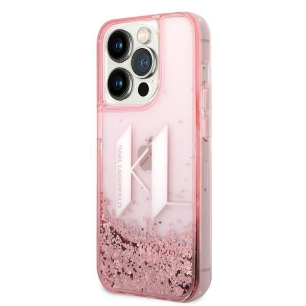 Karl Lagerfeld KLHCP14XLBKLCP iPhone 14 Pro Max 6,7&quot; różowy/pink hardcase Liquid Glitter Big KL