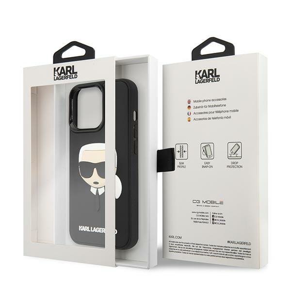 Karl Lagerfeld KLHCP14LKH3DBK iPhone 14 Pro 6,1&quot; czarny/black hardcase 3D Rubber Karl`s Head