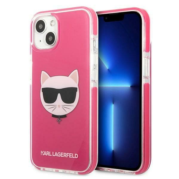 Karl Lagerfeld KLHCP13MTPECPI iPhone 13 / 14 / 15 6,1&quot; hardcase fuksja/fuschia Choupette Head