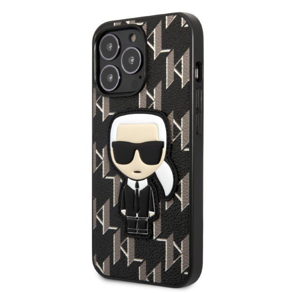 Karl Lagerfeld KLHCP13XPMNIKBK iPhone 13 Pro Max 6,7&quot; hardcase czarny/black Monogram Ikonik Patch