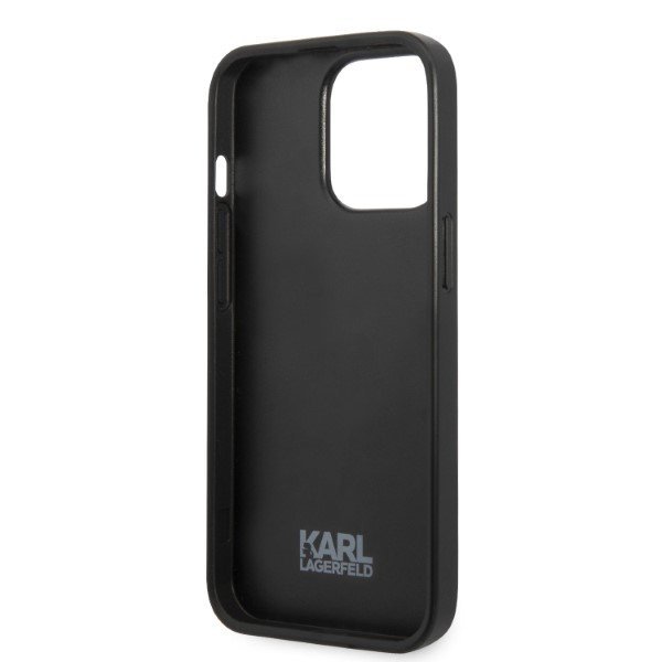 Karl Lagerfeld KLHCP13XPMNIKBL iPhone 13 Pro Max 6,7&quot; hardcase niebieski/blue Monogram Ikonik Patch