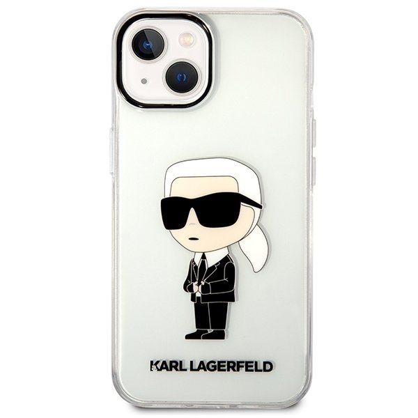 Karl Lagerfeld KLHCP14MHNIKTCT iPhone 14 Plus / 15 Plus 6,7&quot; transparent hardcase Ikonik Karl Lagerfeld