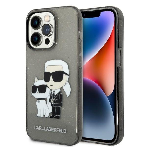 Karl Lagerfeld KLHCP14XHNKCTGK iPhone 14 Pro Max 6,7&quot; czarny/black hardcase Glitter Karl&Choupette