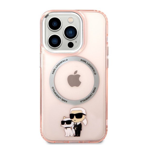 Karl Lagerfeld KLHMP14XHNKCIP iPhone 14 Pro Max 6,7&quot; hardcase różowy/pink Iconic Karl&Choupette Magsafe