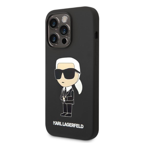 Karl Lagerfeld KLHCP14LSNIKBCK iPhone 14 Pro 6,1&quot; hardcase czarny/black Silicone Ikonik