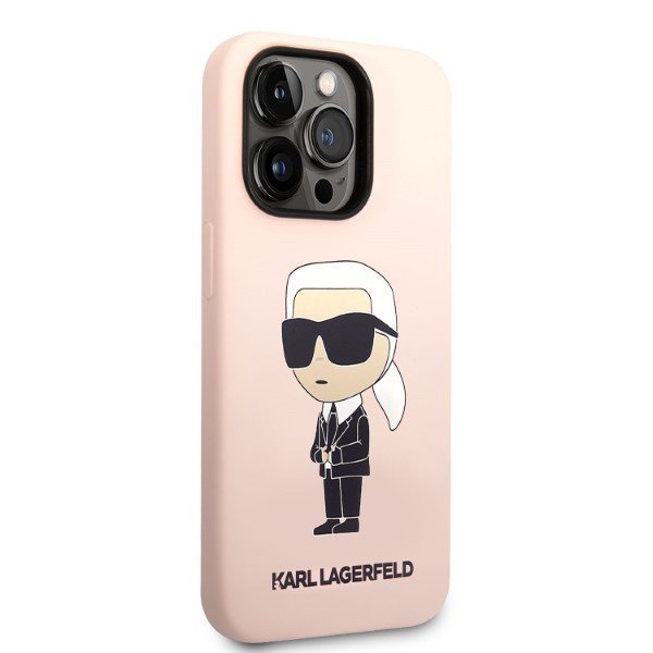 Karl Lagerfeld KLHCP14XSNIKBCP iPhone 14 Pro Max 6,7&quot; hardcase różowy/pink Silicone Ikonik