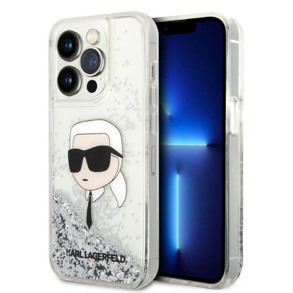 Karl Lagerfeld KLHCP14XLNKHCH iPhone 14 Pro Max 6,7&quot; srebrny/silver hardcase Glitter Karl Head