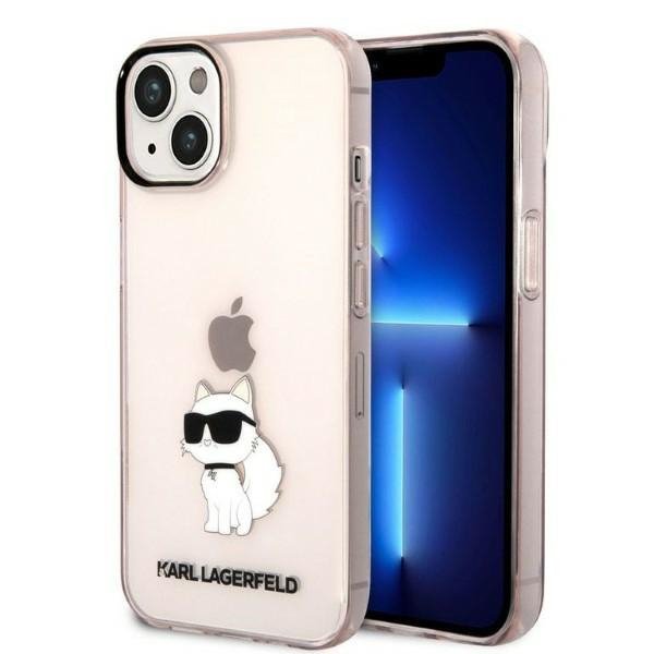Karl Lagerfeld KLHCP14SHNCHTCP iPhone 14 / 15 / 13 6,1&quot; różowy/pink hardcase Ikonik Choupette