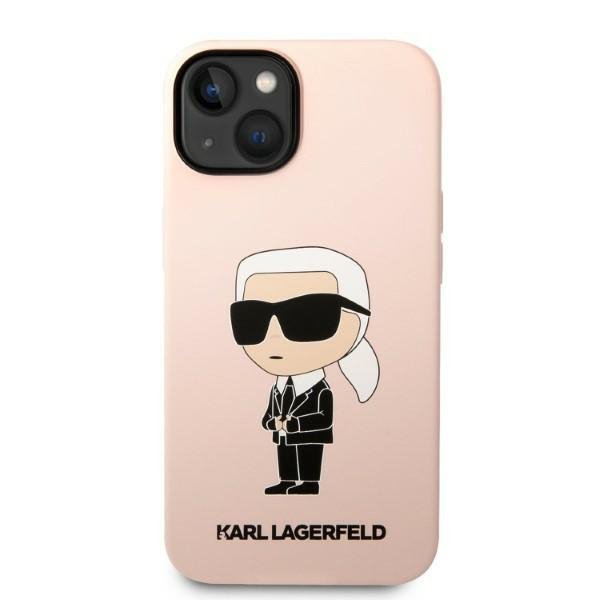 Karl Lagerfeld KLHCP14MSNIKBCP iPhone 14 Plus / 15 Plus 6,7&quot; hardcase różowy/pink Silicone Ikonik
