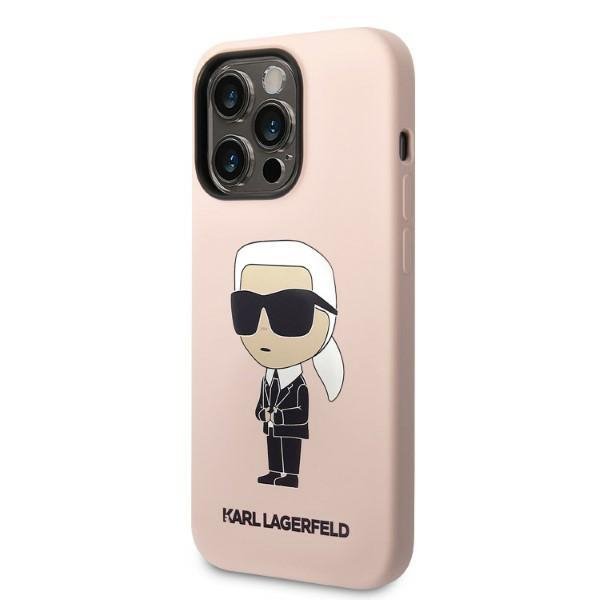 Karl Lagerfeld KLHCP14LSNIKBCP iPhone 14 Pro 6,1&quot; hardcase różowy/pink Silicone Ikonik