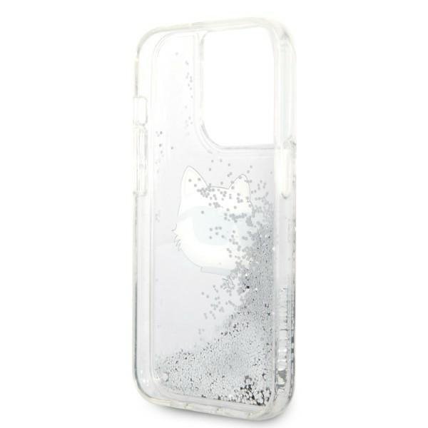 Karl Lagerfeld KLHCP14LLNCHCS iPhone 14 Pro 6,1&quot; srebrny/silver hardcase Glitter Choupette Head