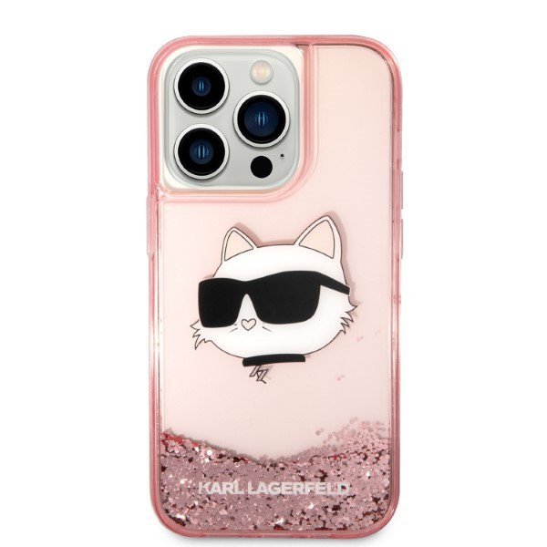 Karl Lagerfeld KLHCP14LLNCHCP iPhone 14 Pro 6,1&quot; różowy/pink hardcase Glitter Choupette Head