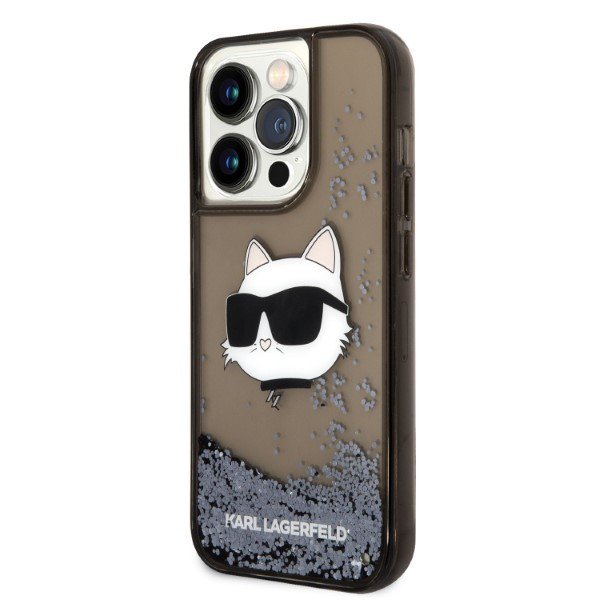 Karl Lagerfeld KLHCP14LLNCHCK iPhone 14 Pro 6,1&quot; czarny/black hardcase Glitter Choupette Head